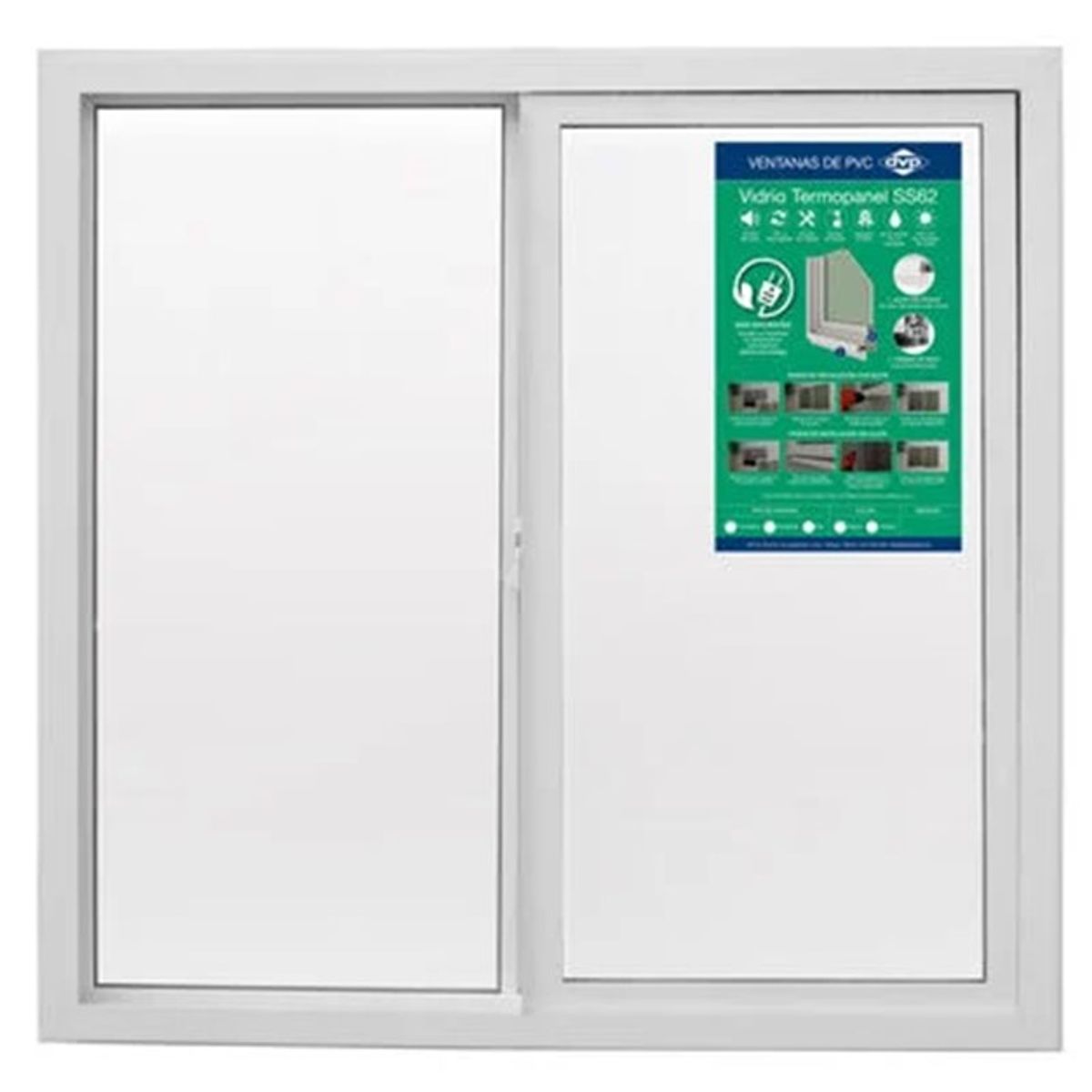 ADVANCE - VENTANA CORREDERA PVC VIDRIO SIMPLE 120X100