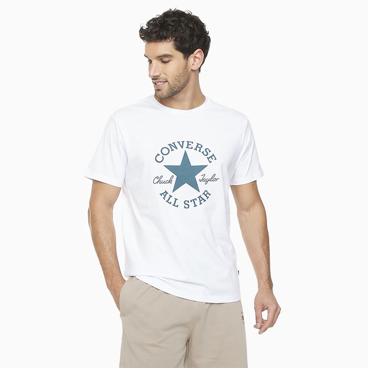 CONVERSE - Polera Converse Big Chuck Hombre Blanco