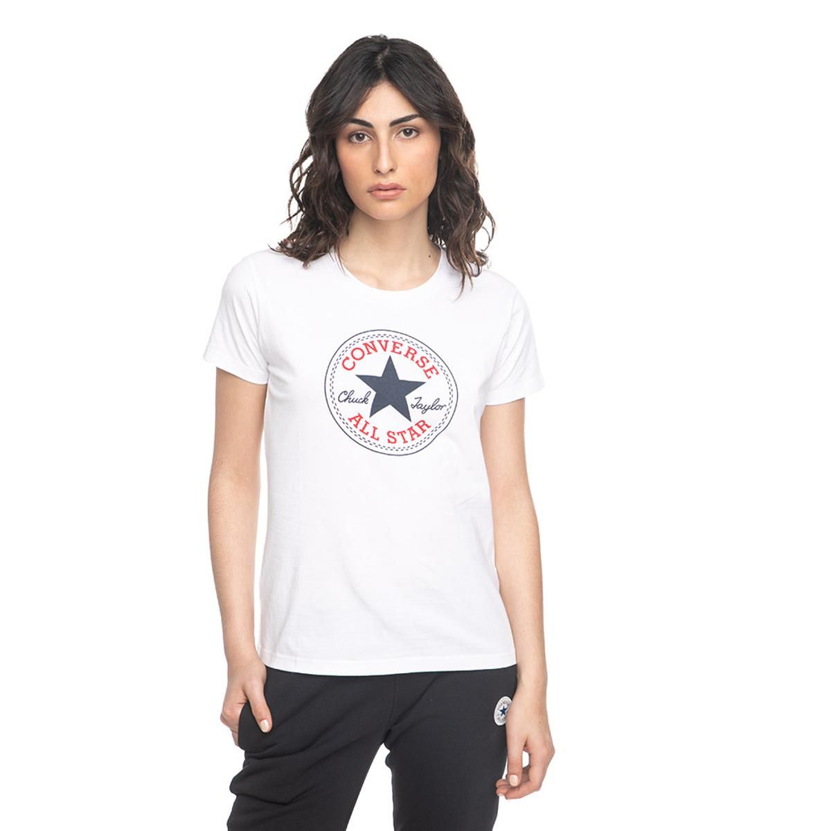 CONVERSE - Polera Converse Chuck Patch Classic Mujer Blanco
