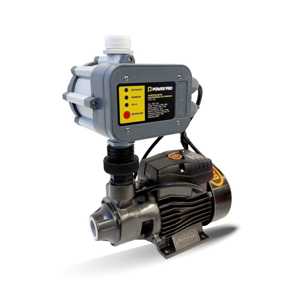 BERCATTI - Kit bomba superficie periférica 1HP + Controlador de presión 1,5 HP