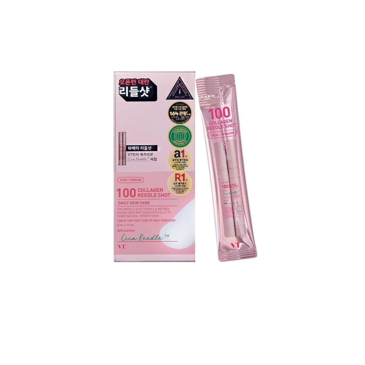 VT COSMETICS - 100 Collagen Reedle Shot Todo Tipo De Piel Día/Noche