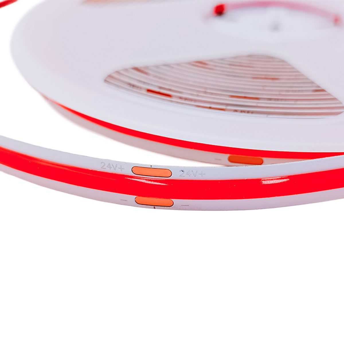 STOREFIX - CINTA LED COB SIN DEMARCACIÓN 11W 24V ROJO (Rollo 5 mts)