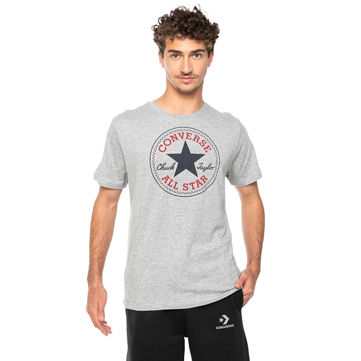 CONVERSE - Polera Converse Core Chuck Patch Hombre Gris