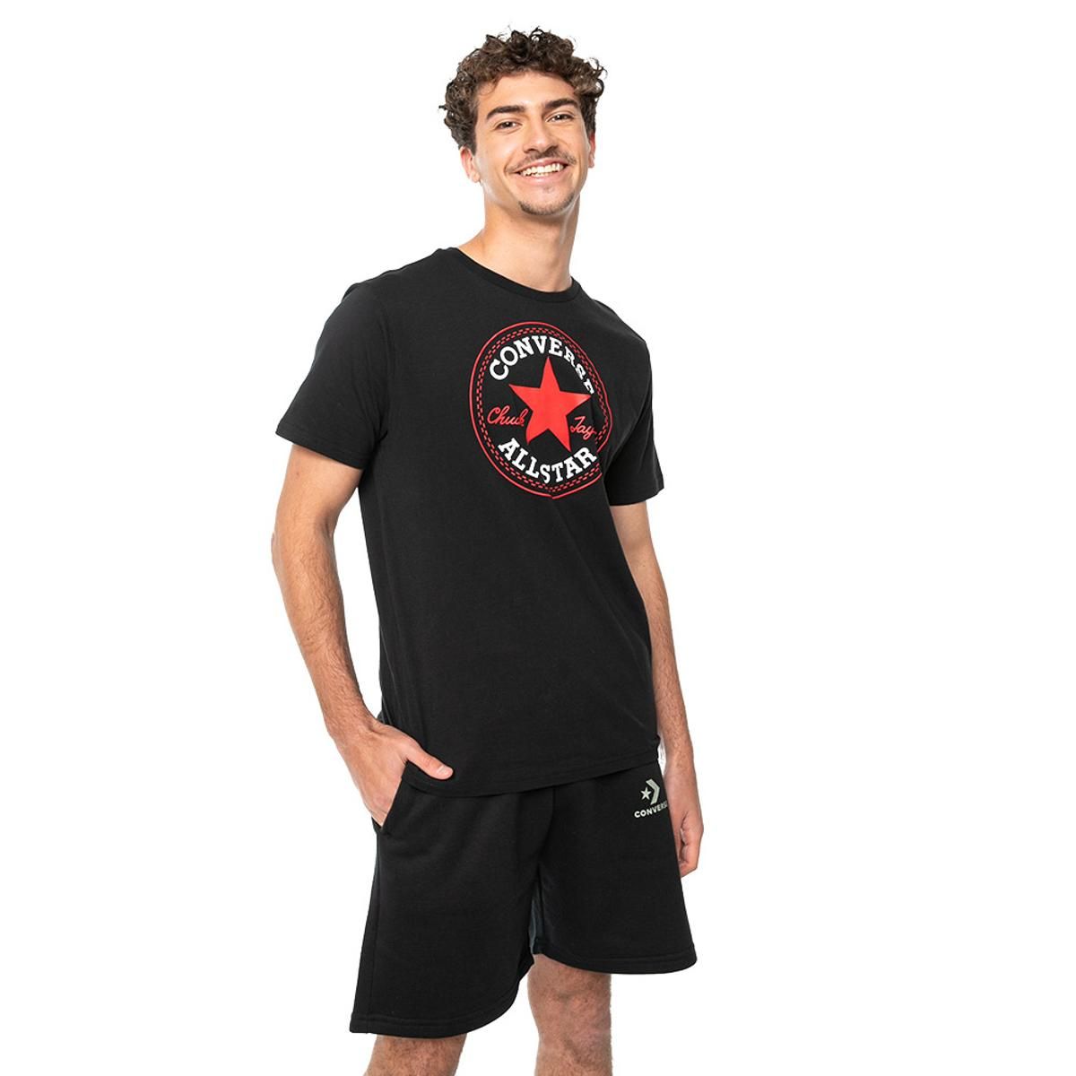 CONVERSE - Polera Converse Core Chuck Patch Hombre Negro