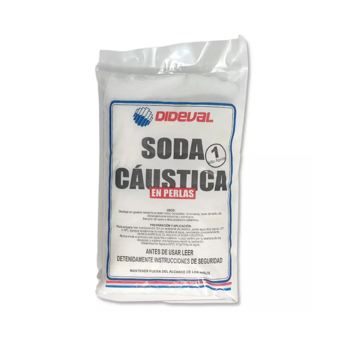 DIDEVAL - Soda Caustica Perla 1kg Desatasca Cañeria Fabricacion de Productos