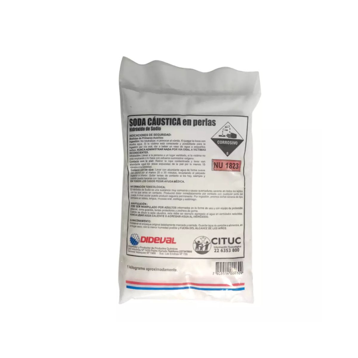 DIDEVAL - Soda Caustica Perla 1kg Desatasca Cañeria Fabricacion de Productos