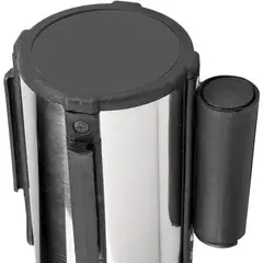 GENERICO - Separador De Fila Pilar De Acero Con Cinta Retráctil Roja