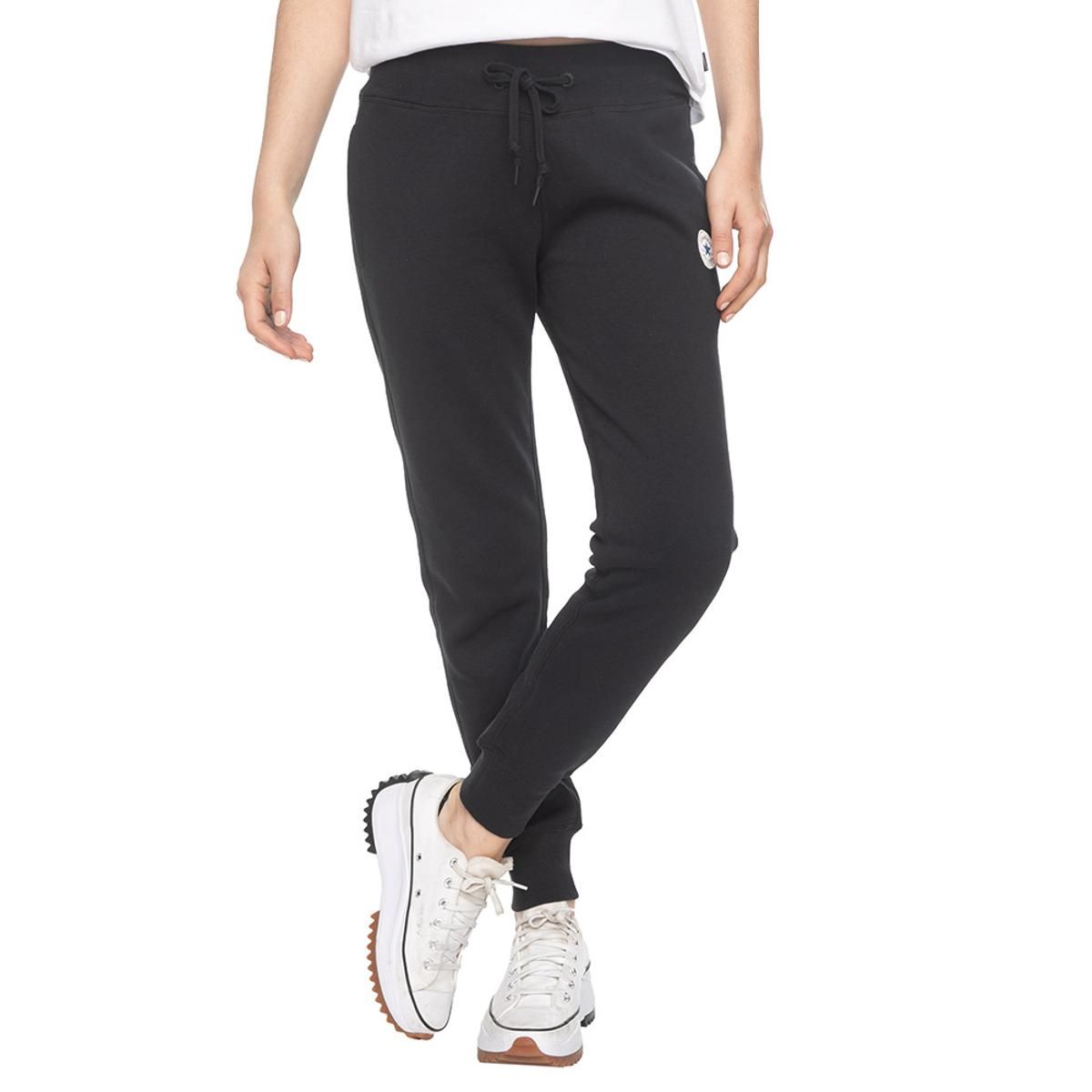 CONVERSE - Pantalón Converse Core Chuck Patch Mujer Negro