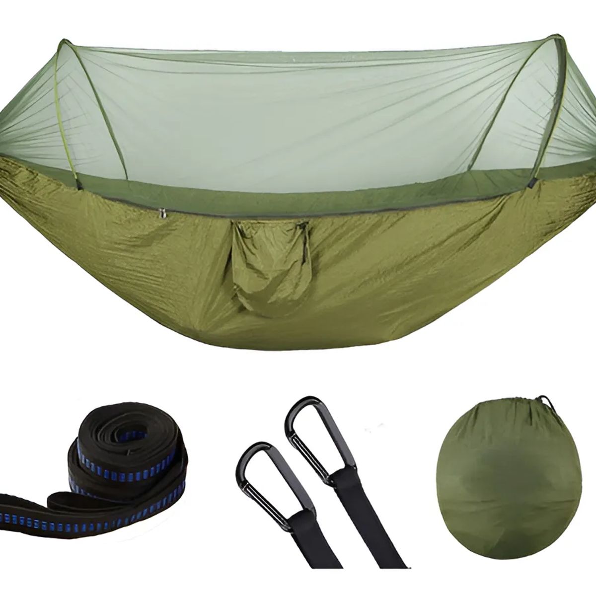 GENERICO - Hamaca Portatil De Camping Con Mosquitero Camuflaje