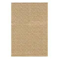 BAZHARS - Alfombra Yute 140X200 cm LAVABLE Gold T12