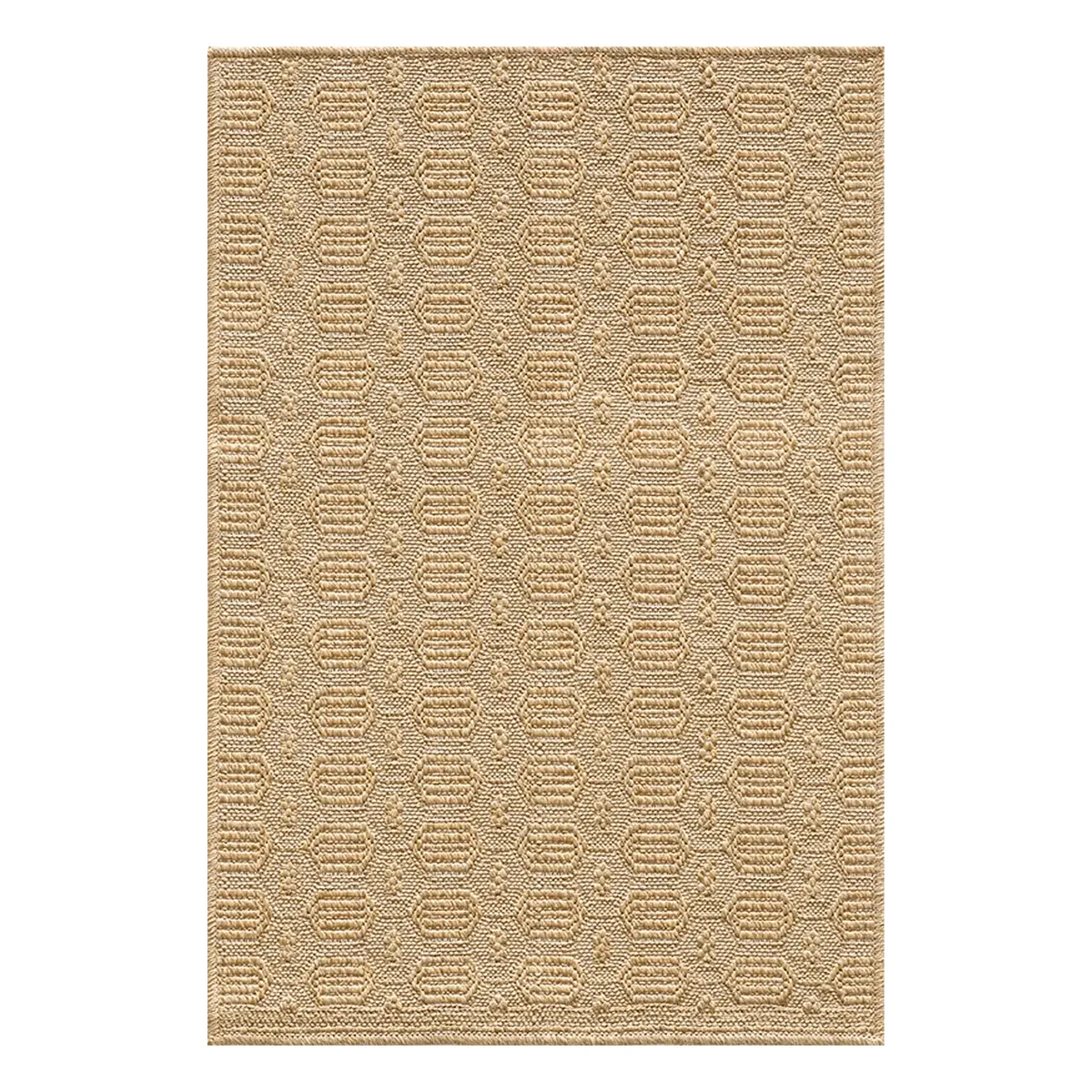 BAZHARS - Alfombra Yute 200X290 cm LAVABLE Gold T12 Bazhars