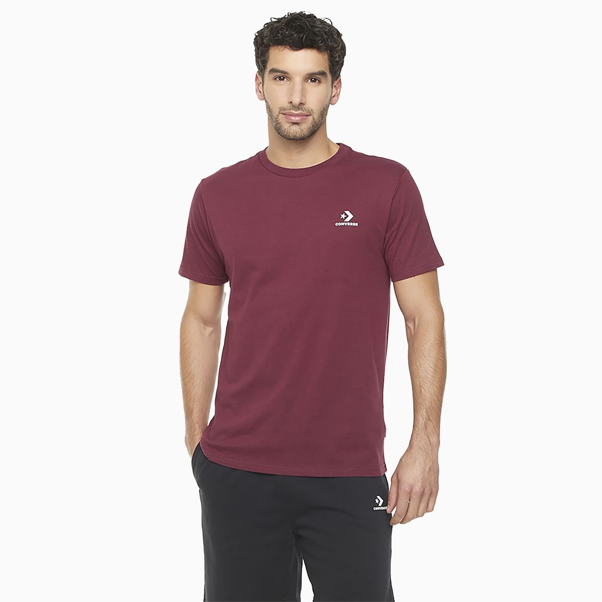 CONVERSE - Polera Converse Star Chevron Chest Hombre Burdeo