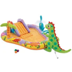 INTEX - Piscina Centro de Juegos Acuático Inflable Dino Park con Tobogán