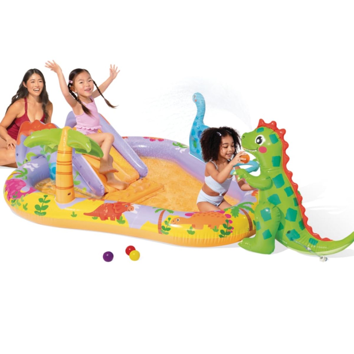 INTEX - Piscina Centro de Juegos Acuático Inflable INTEX Dino Park con Tobogán