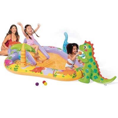 Imagen 2 del producto Piscina Centro de Juegos Acuático Inflable Dino Park con Tobogán