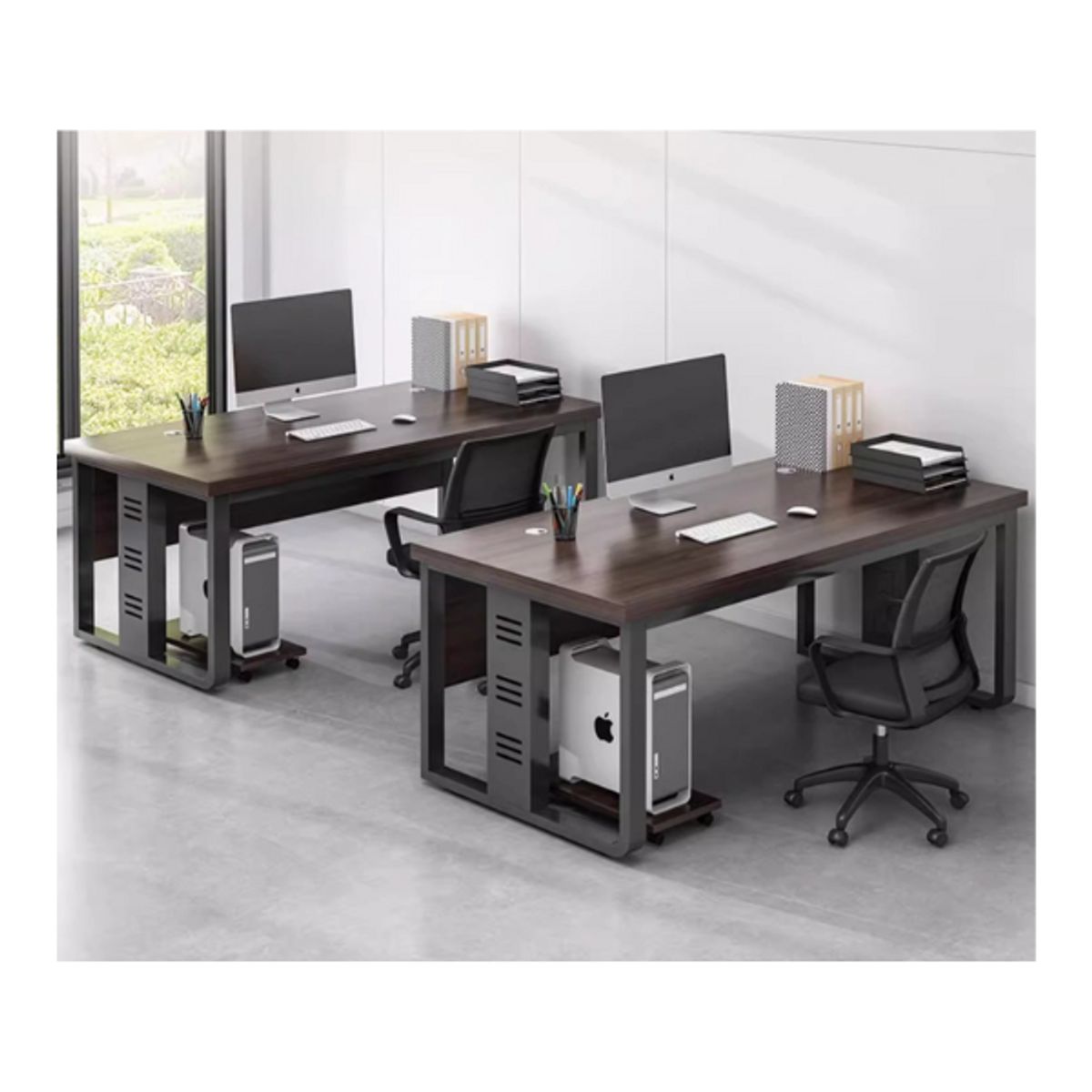 GENERICO - Escritorio Oficina Moderno De Melamina y Fierro 140x75x60cm