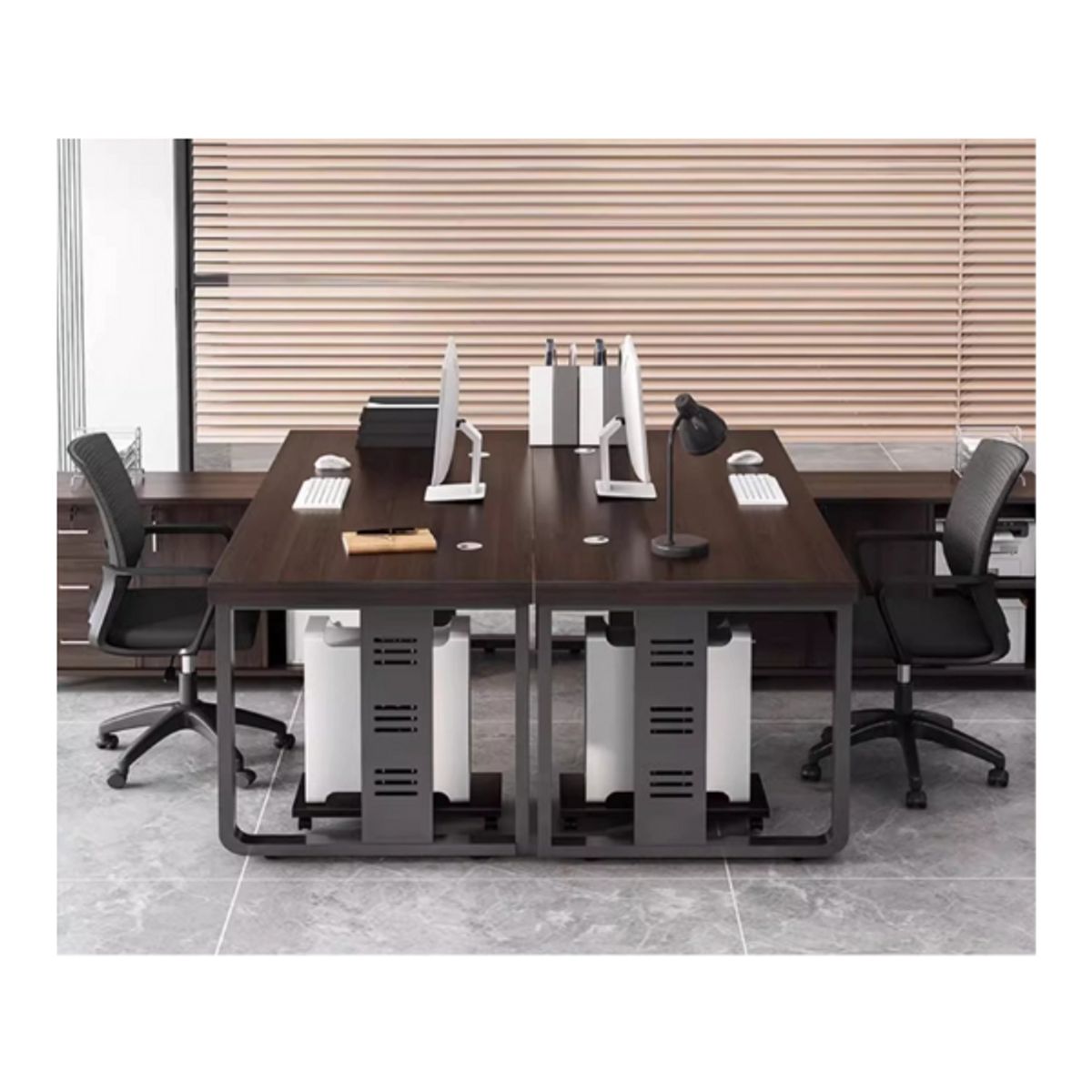 GENERICO - Escritorio Oficina Moderno De Melamina y Fierro 140x75x60cm