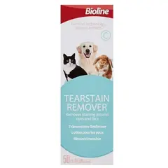 BIOLINE - Removedor de Manchas Lagrimales Limpieza Suave para Ojos de Perros Gatos y Conejos