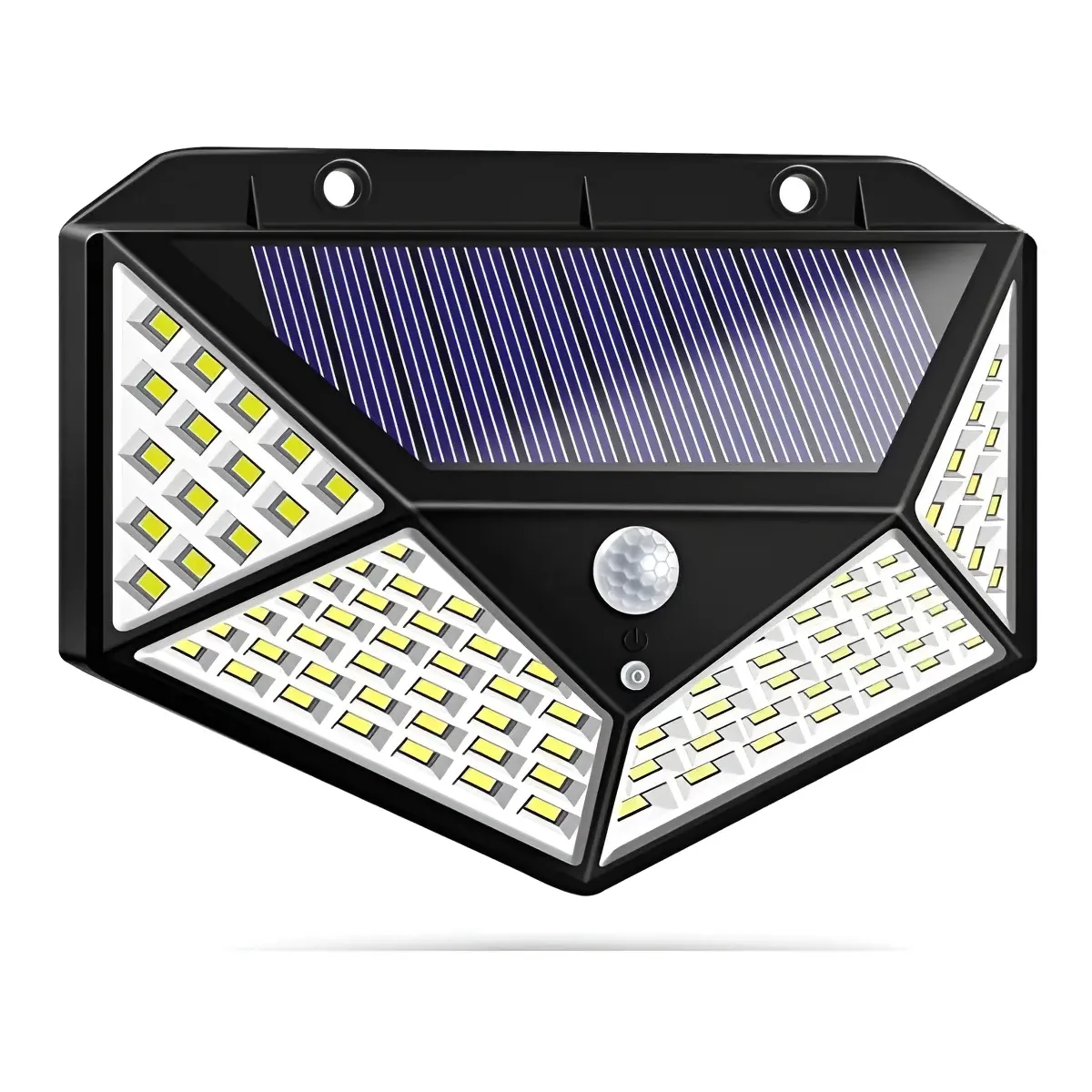 GENERICO - Pack X 5 Foco Solar Exterior 100 Led Solar 3 Modos Trabajo Estructura Negro