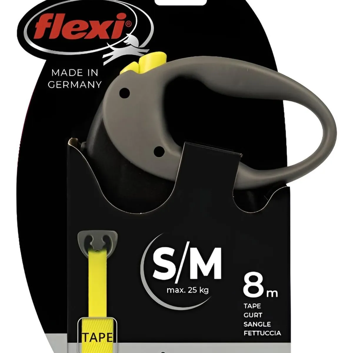 FLEXI - Correa Retráctil Para Perro Flexi Giant Talla Sm 8m Max 25kg Amarillo