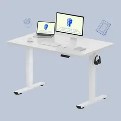 ERGOSTORE - Escritorio Elevable Blanco FlexiDesk con Control Digital y Memoria