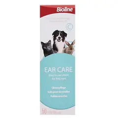 BIOLINE - Ear Care 50 ml Gotas Limpiadoras y Desodorantes para Oídos de Perros y Gatos