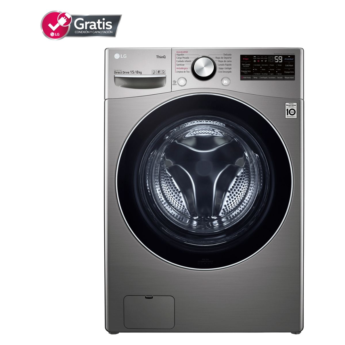 LG - Lavadora-Secadora 15 Kg/8 Kg Inverter Wd15Dg2S6 Lg