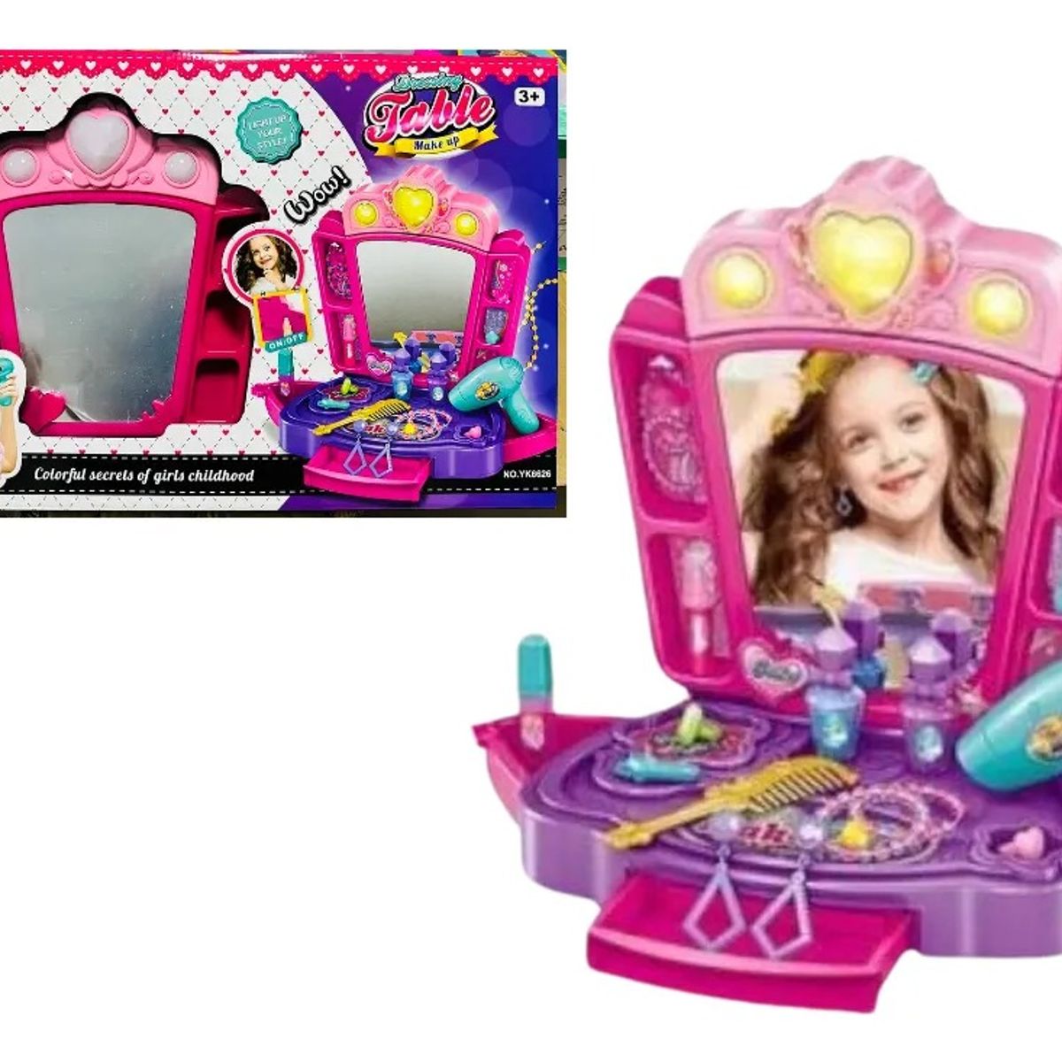 GENERICO - Set Tocador De Juguete Belleza Con Accesorios Para Niñas