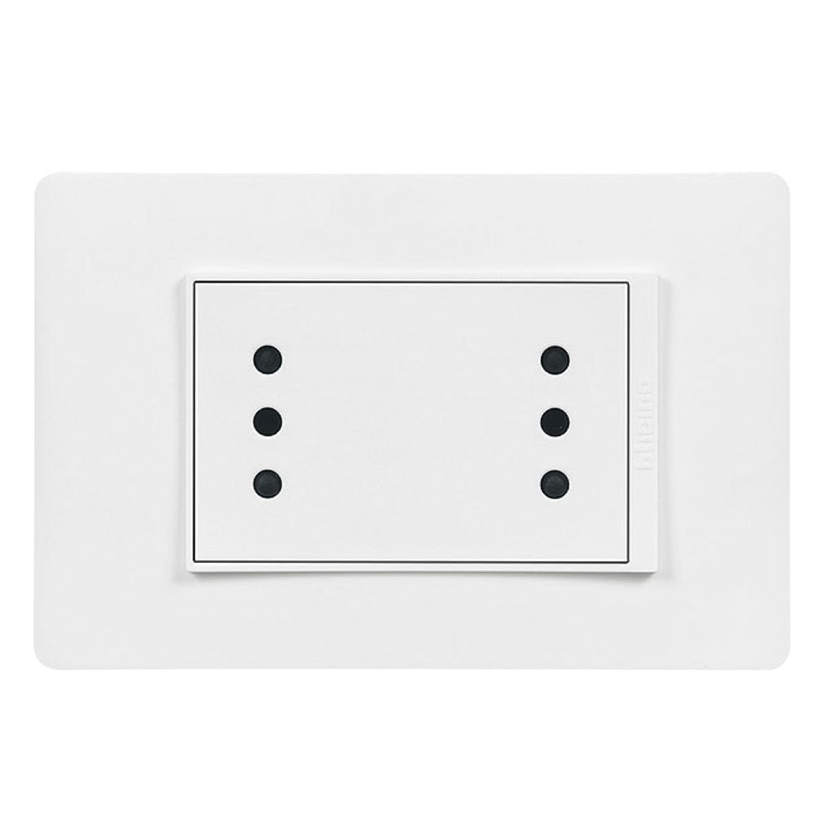 BTICINO - Tomacorriente Doble 2P+T 10A Blanco Lúzica PU1213 Bticino