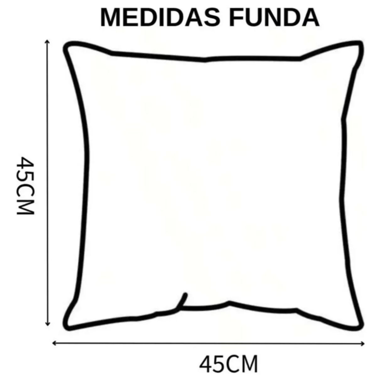 GENERICO - Fundas Para Cojin Pack De 2 Unidades Diseño 45x45cm Bordados