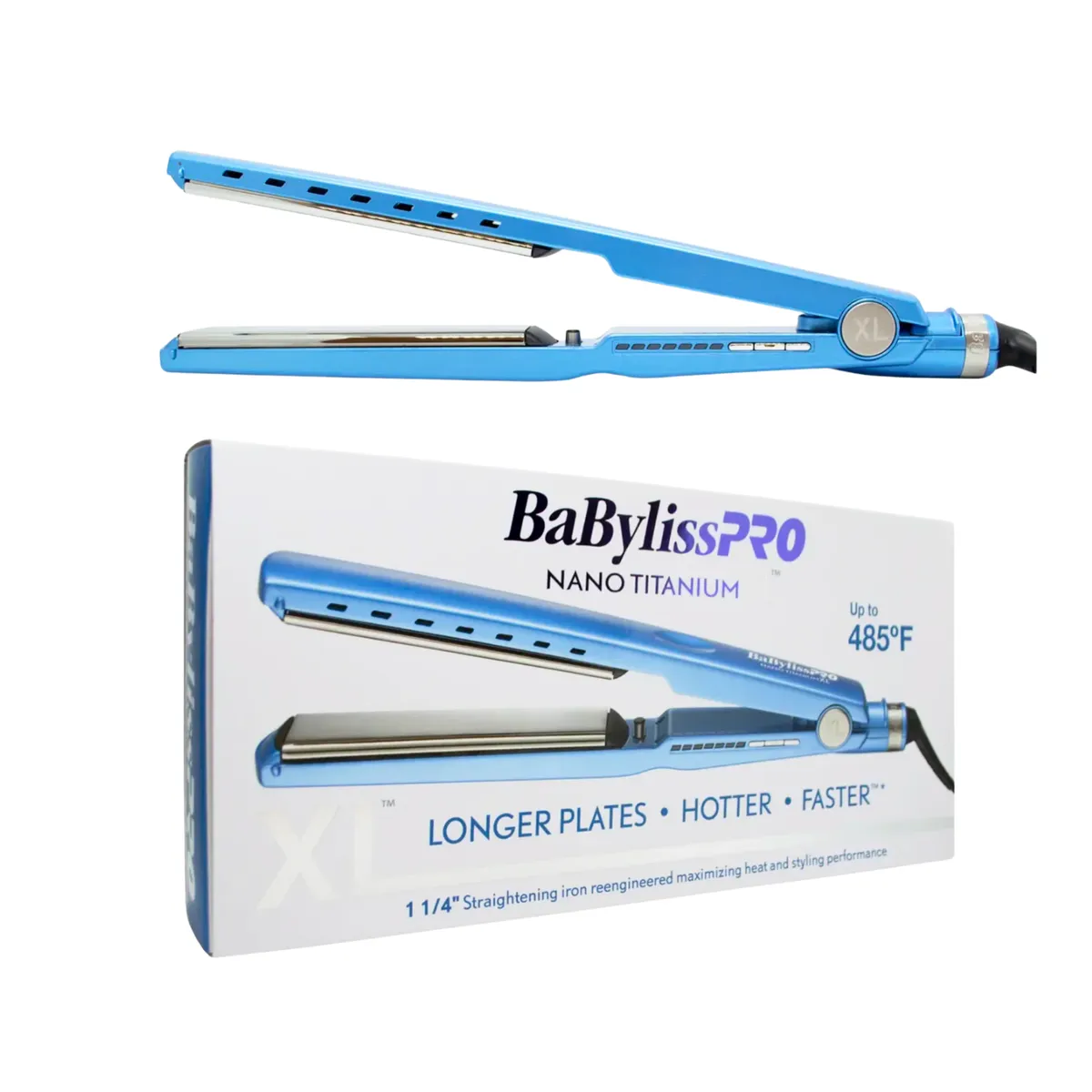 BABYLISS PRO - Babyliss Nano Titanium Plancha Alisado 9091 Xl Humedo Seco