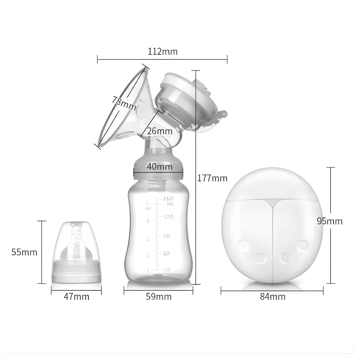 GENERICO - Extractor De Leche Materna Eléctrico Automatico Dos Vasos