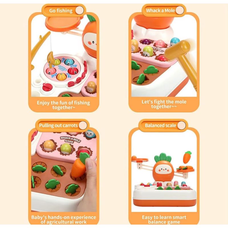 GENERICO - Juego Educativo Estilo Pesca Balanza y Martillo Estimula Coordinación y Sentidos