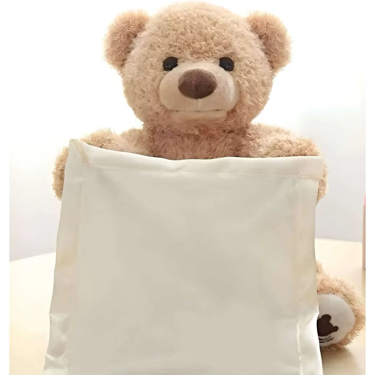 GENERICO - OSO PELUCHE MUSICAL BEBE INTERACTIVO ESCONDITE INFANTIL