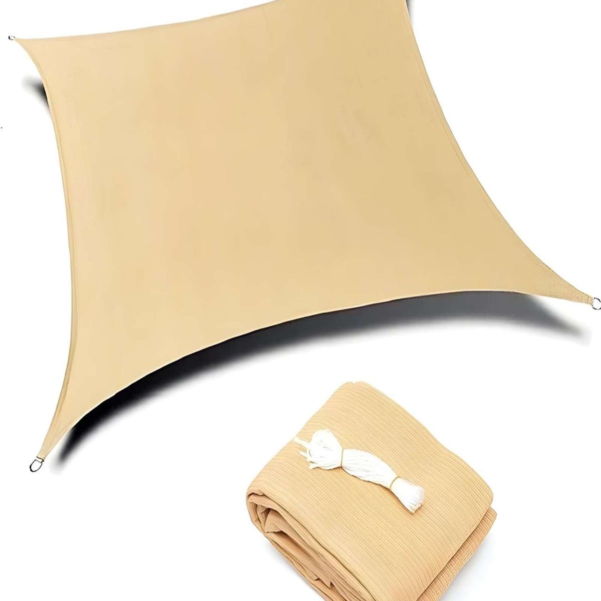 GENERICO - Toldo Lona 5x5  Cuadrada Vela para Sombra Parasol Permeable