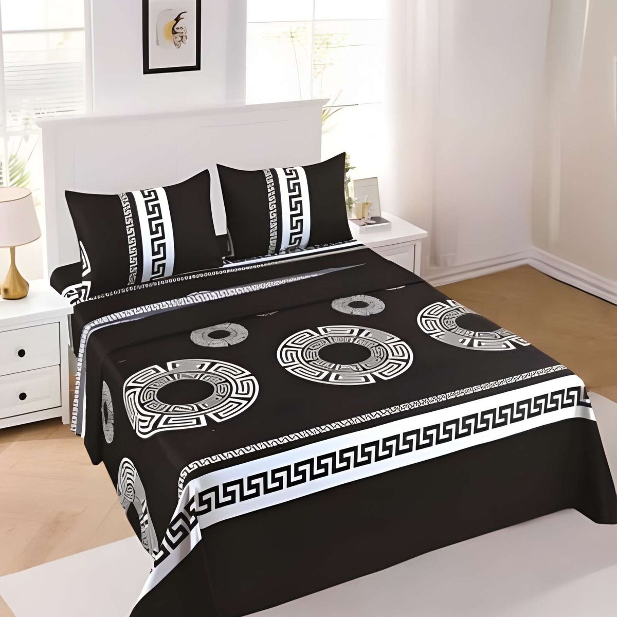 GENERICO - JUEGO DE SABANAS DE VERANO  KING NEGRO2