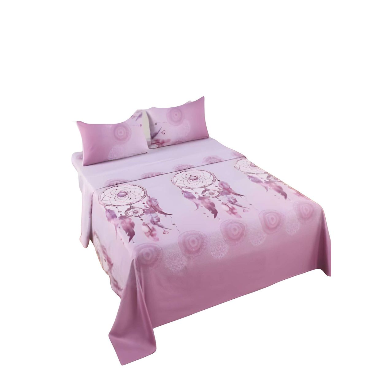 GENERICO - JUEGO DE SABANAS DE VERANO  SUPER KING ROSA