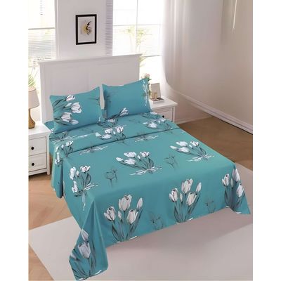 Imagen 2 del producto JUEGO DE SABANAS DE VERANO SUPER KING TURQUESA