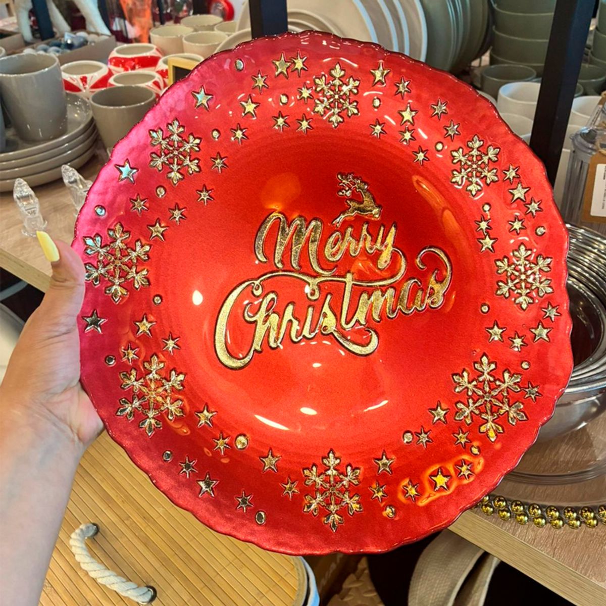 WAKESHOME - Bandeja de Lujo para Postres Quesos Cena Navideña