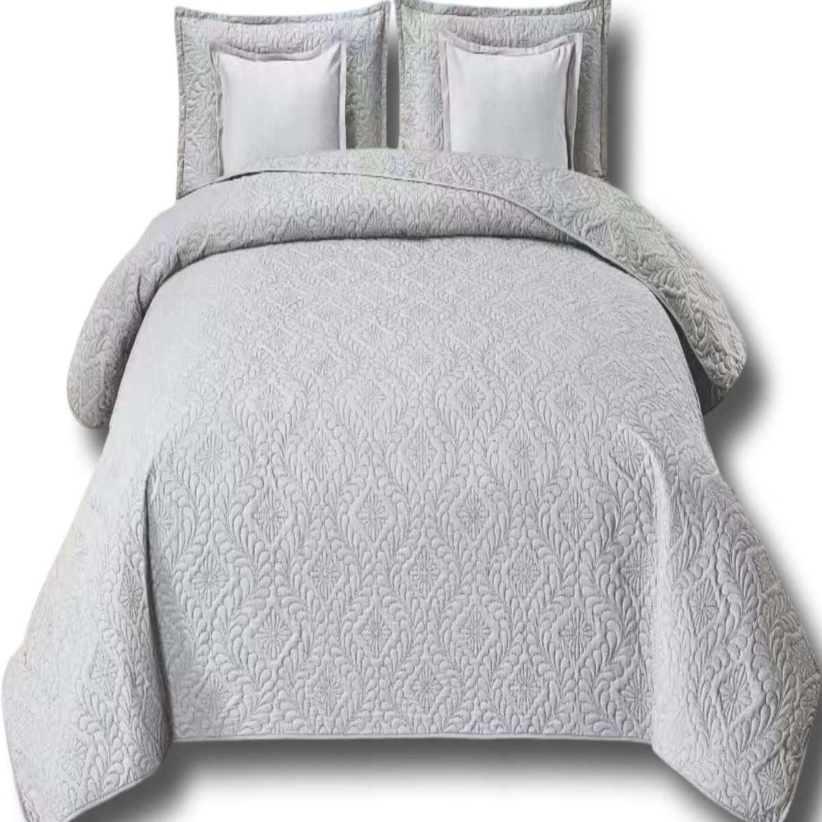 GENERICO - CUBRECAMA 9 PIEZAS 2 PLAZAS QUILT MAS SABANAS MAS CORTINA DE TELA