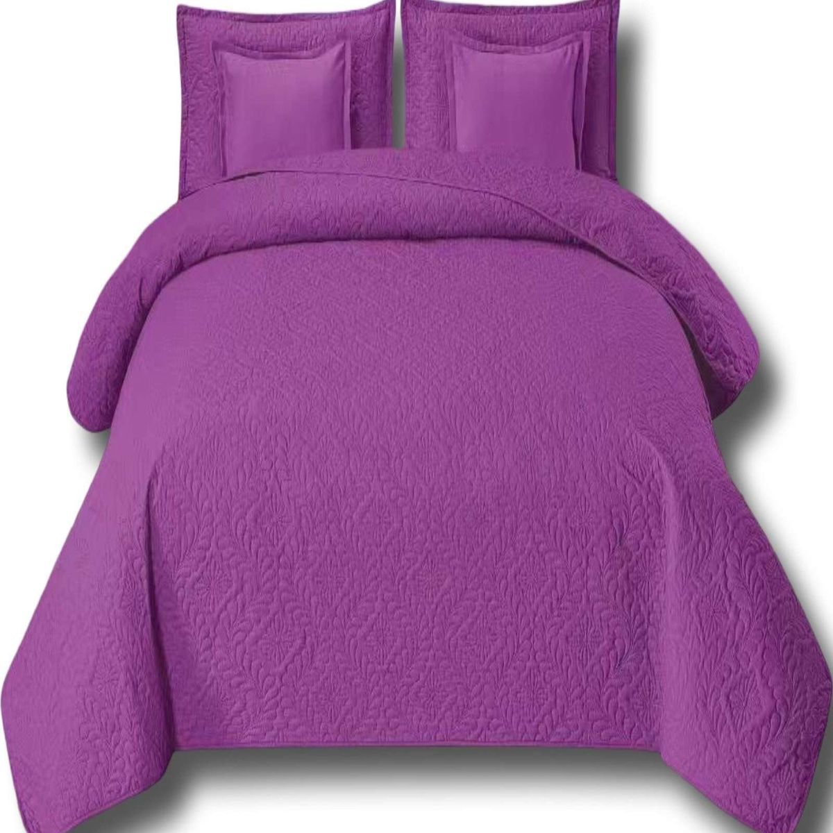 GENERICO - CUBRECAMA 9 PIEZAS 2 PLAZAS QUILT MAS SABANAS MAS CORTINA DE TELA