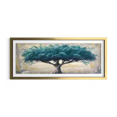 DEKAM DISEÑO - Cuadro El Árbol de la Serenidad Pintado Enmarcado 146x66 cms