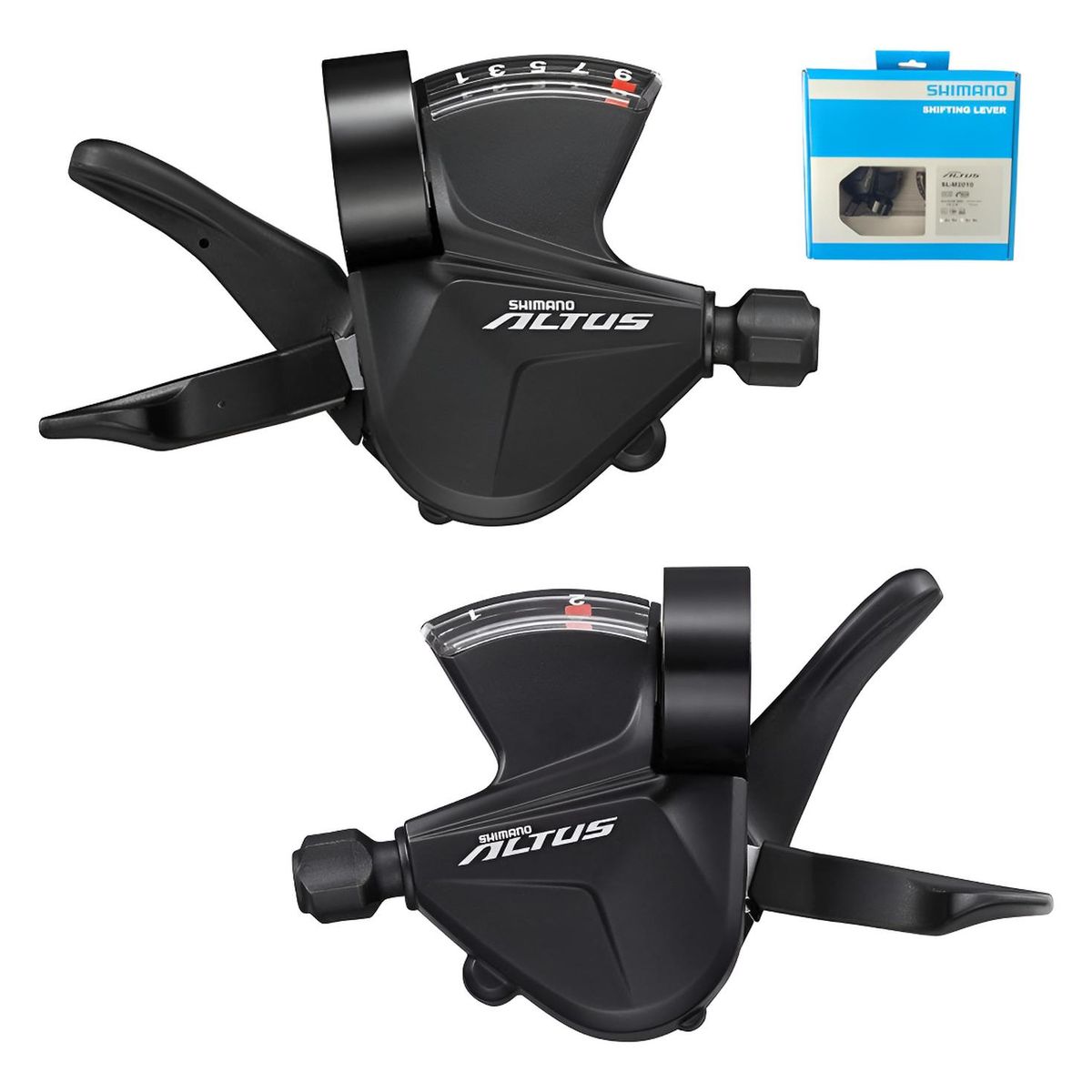SHIMANO - Set Manillas Shimano Altus Sl-m2010 3x9 V Shifter Cambio - Negro
