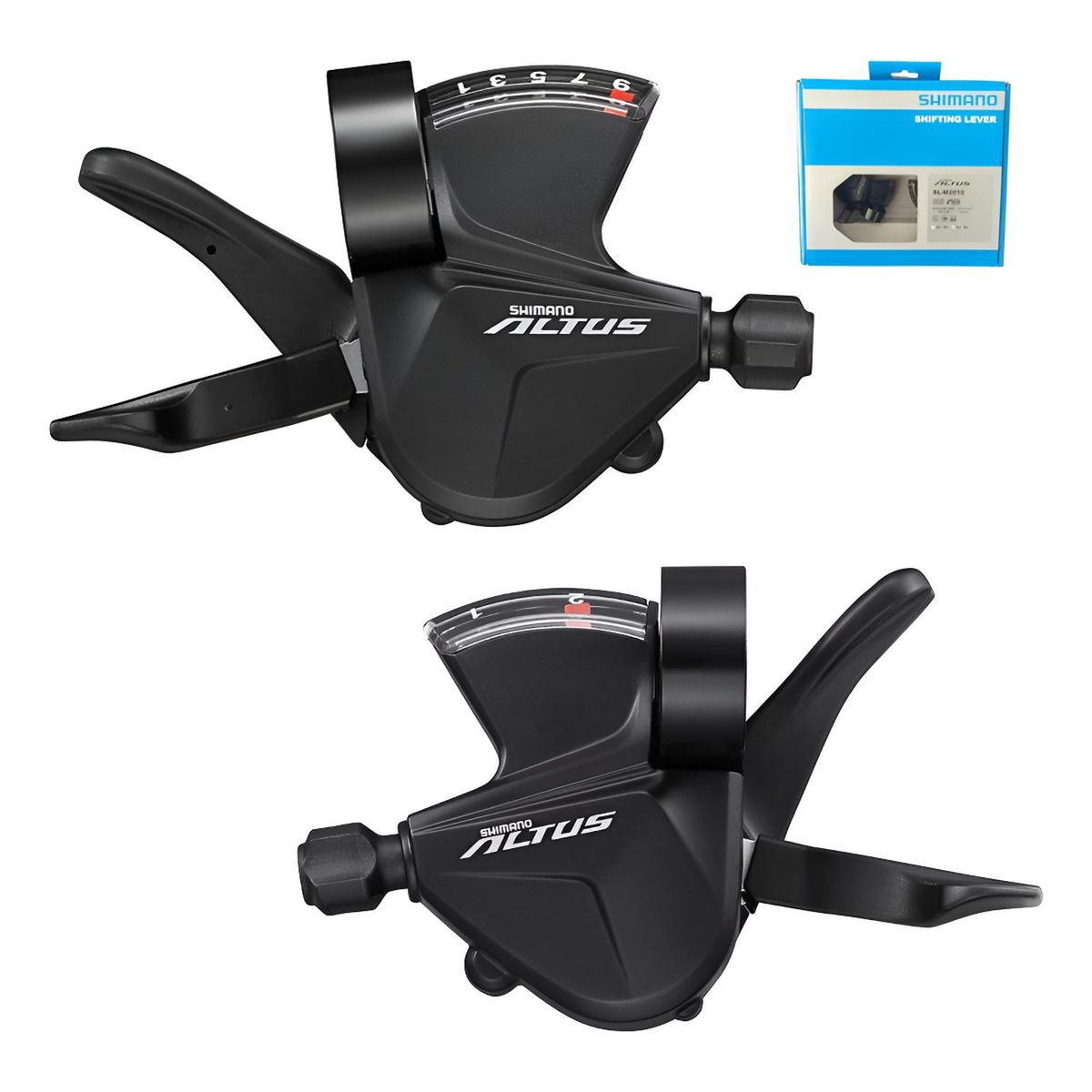SHIMANO - Set Manillas Shimano Altus Sl-m2010 3x9 V Shifter Cambio - Negro