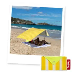 FATBOY - Sombrilla Quitasol Portable Miasun - Sóller - Rayas Amarillas y Blancas