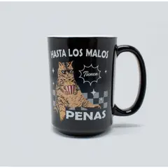SM - Taza Tazón Gato Meme “Hasta los malos tienen penas”