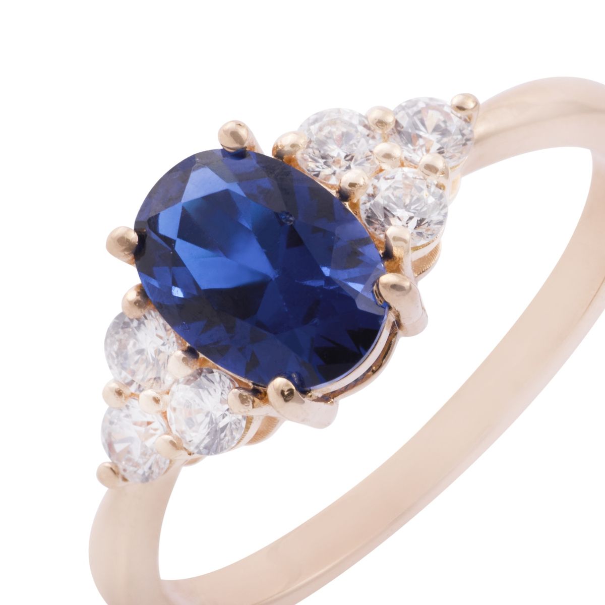 JB JOYAS BARON - Anillo en Oro Miel 18kt Aurora Azul