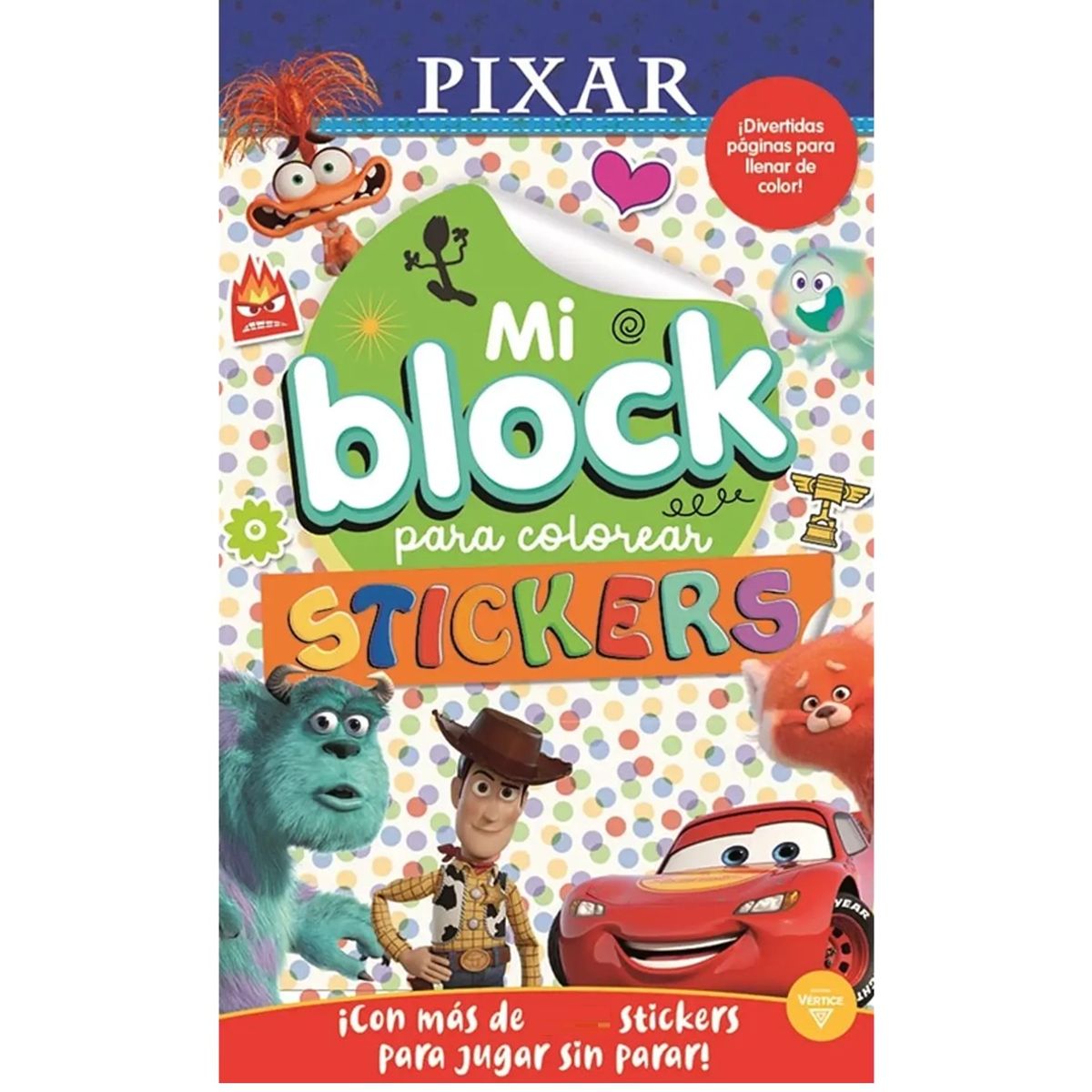 VERTICE - Libro de stickers para colorear Pixar