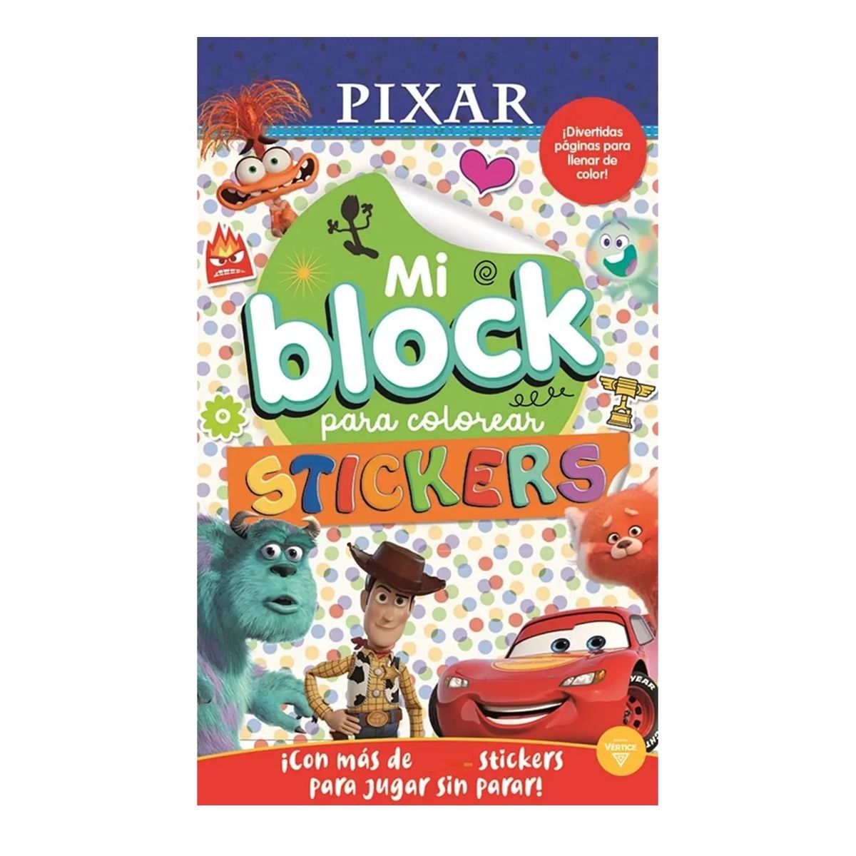 VERTICE - Libro de stickers para colorear Pixar