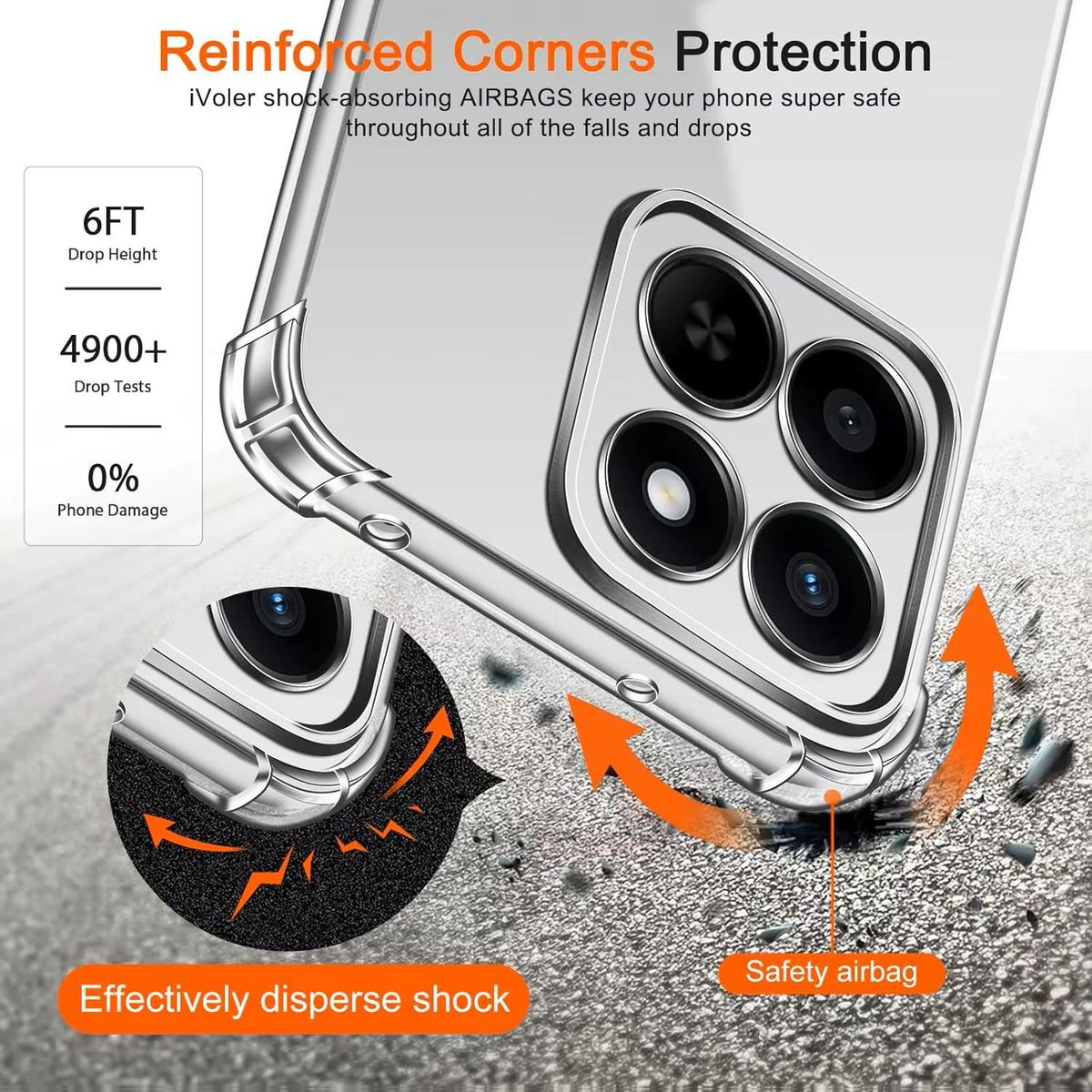 GENERICO - Carcasa Antishock transparente para Honor 400 Smart 5g - Agua